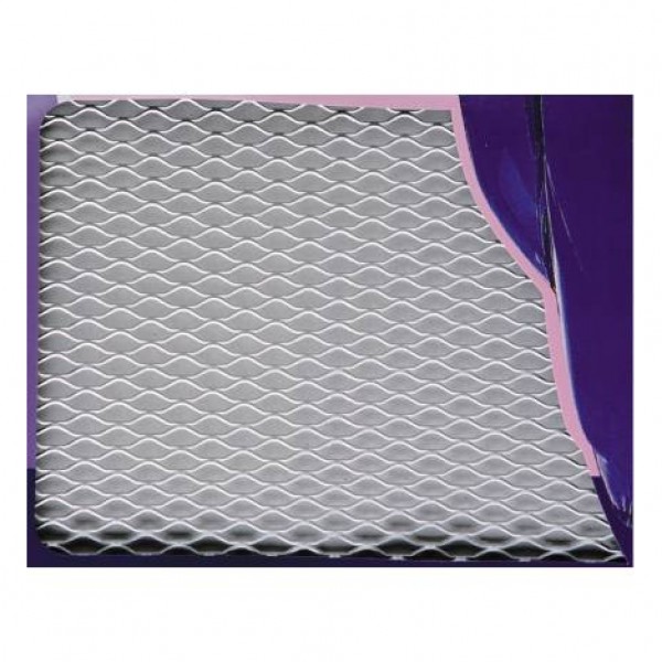 Rejilla aluminio hexagonal 33x100cm. plata