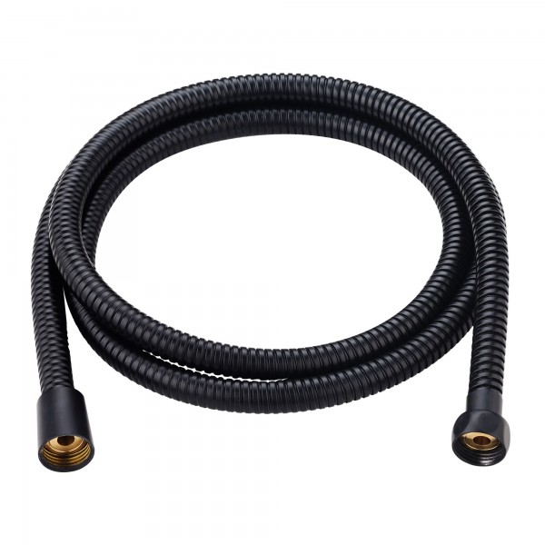 Flexo ducha inox.luxe negro 1.8mts.