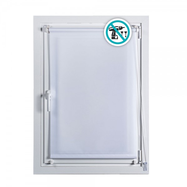 Estor enrollable clip & fix blanco nieve 150 x 180 cm