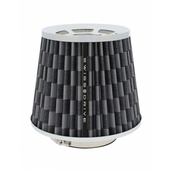 Filtro de Aire Universal para Coche Incluye 4 Adaptadores 60mm 65mm 70mm 77mm Color Negro