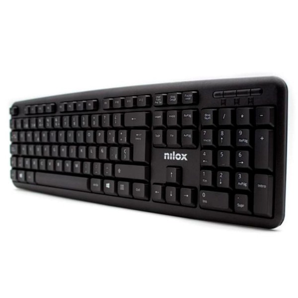 Nilox teclado compacto nxkbe000002 usb negro