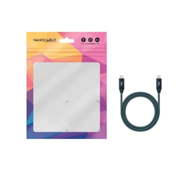 Nanocable cable usb 3.2 gen2x2 100w 4k usb-c 1.5m