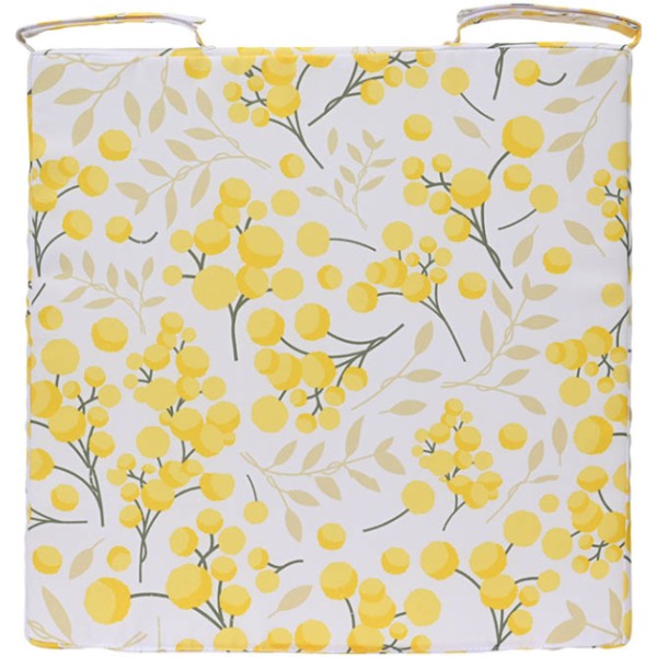 Cojín cuadrado poliéster estampado, exterior, 40 x 40 x 4 cm