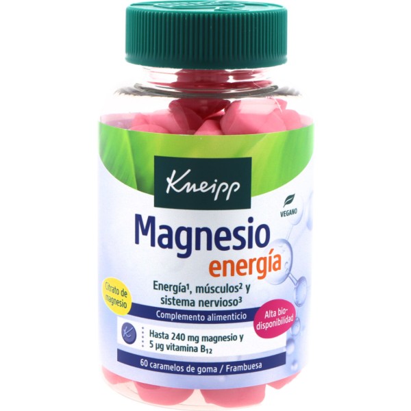 Kneipp Magnesio Energia 60 Caramelos de Goma Sabor Frambuesa
