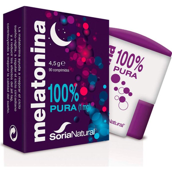 Melatonina 100 Pura 1mg 90 Comps Soria Natural