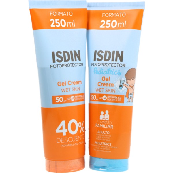 Isdin Fotoprotector Gel Crema 250 ml + 250 ml Pediatrico Promo