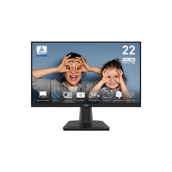 Msi mp225v monitor 21.5" va fhd 100hz 1ms vga hdmi
