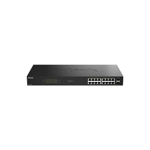 D-link dgs-1018p/e switch 16xgbe poe+ 2xsfp