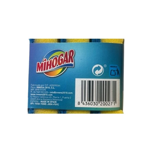 Mihogar estropajo Azul 3 unidades