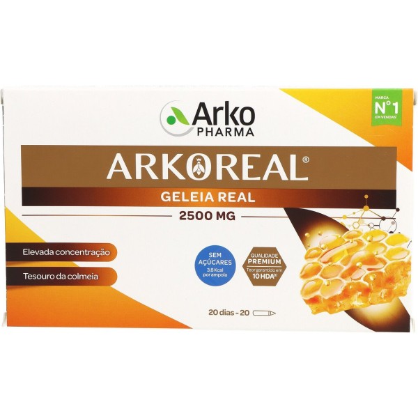 Arkoreal Jalea Real Bio Sin Azucar 2500mg 20 Ampollas Monodosis