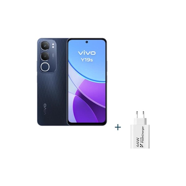 Vivo y19s 6.68" 6gb(+6gb)128gb black+ cargador 44w