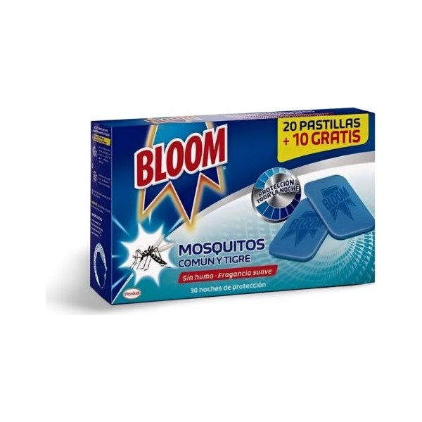 Bloom insecticida recambio 20 pastillas + 10 GRATIS