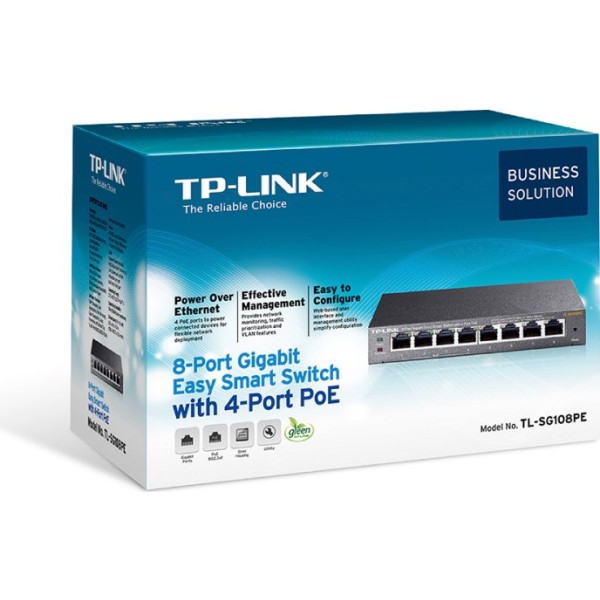 Tp-link tl-sg108pe switch 8xgb 4xgb poe
